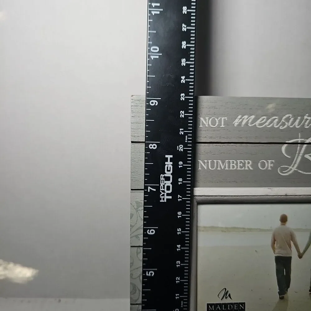 Grey Distressed Wood 4x6 Picture Frame Life Not Measured by Number of Breaths